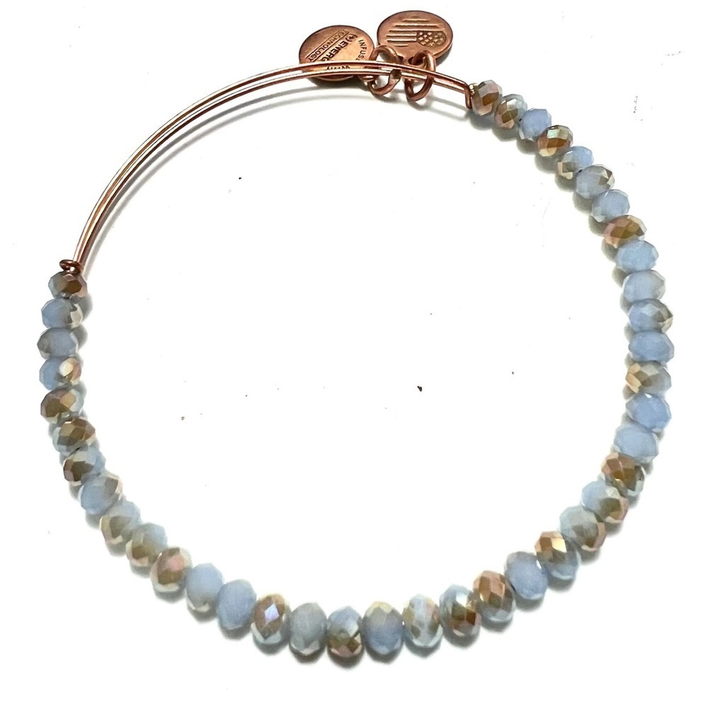 Alex & Ani Periwinkle Beaded Bracelet Bangle